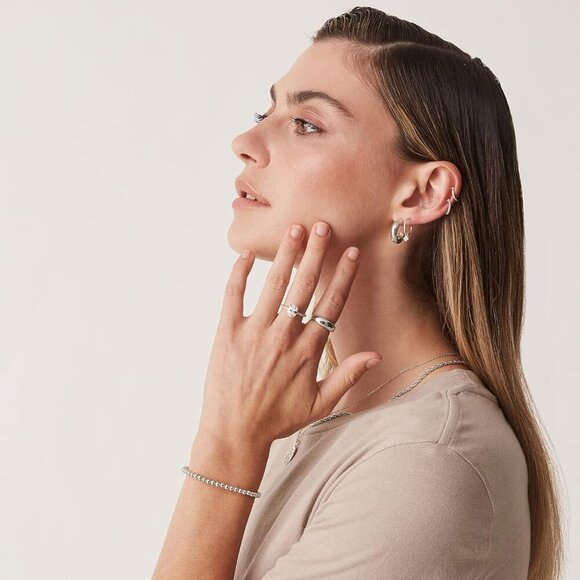 14K Gold Plated Chunky Dome Ring Stackable Signet for Women or Men - Picture 3 of 6